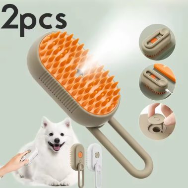 Cepillo de Vapor para Mascotas 3 en 1