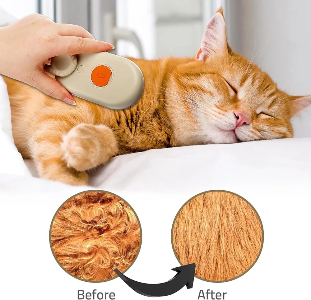 Cepillo de Vapor para Mascotas 3 en 1